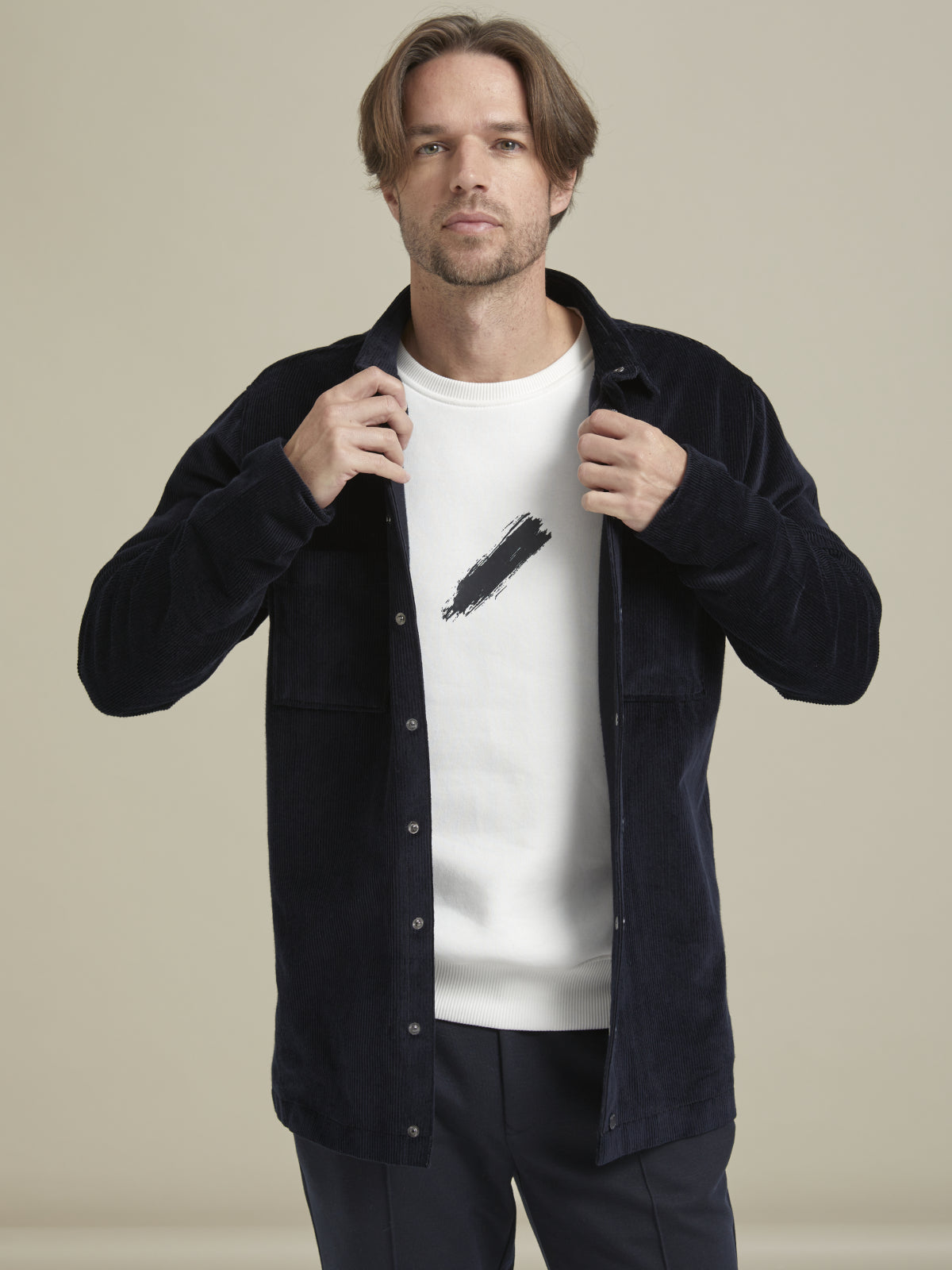 Kadife Lacivert Gömlek Ceket - Corduroy Shirt / Dark Navy