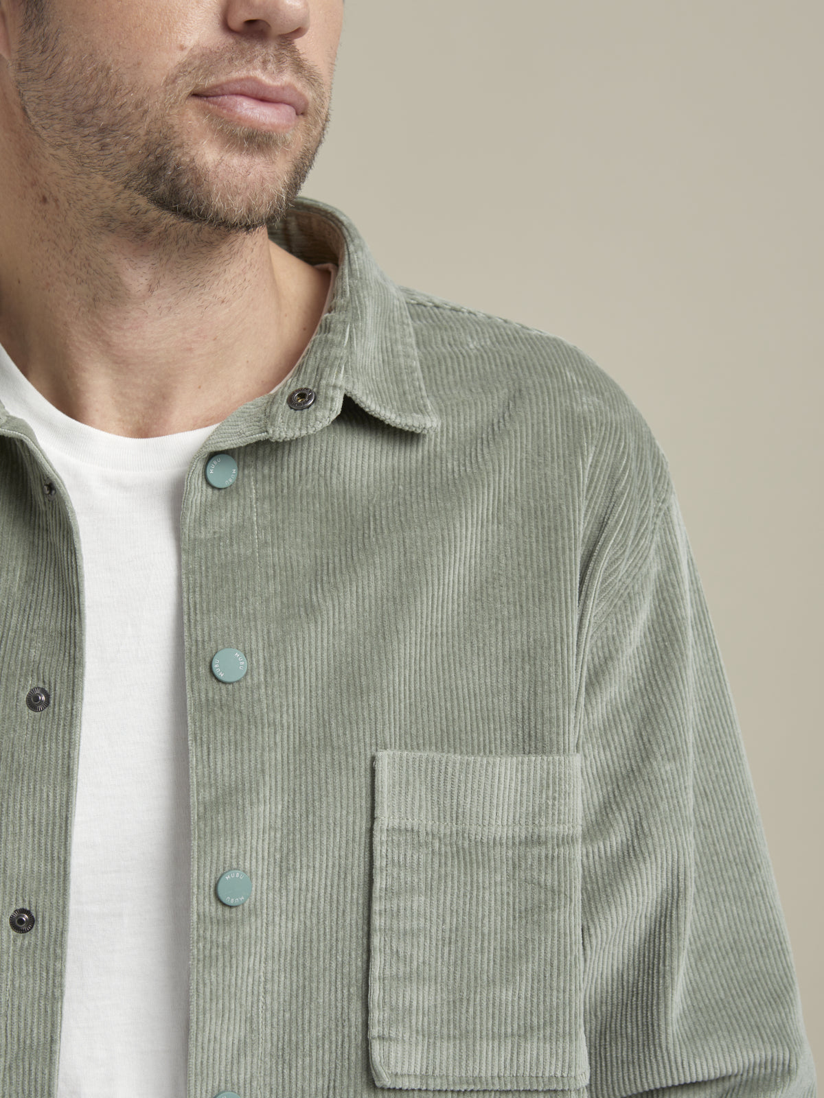 Kadife Yeşil Gömlek Ceket - Corduroy Shirt / Mint