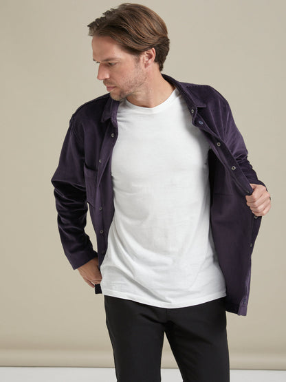 Kadife Mor Gömlek Ceket - Corduroy Shirt / Violet