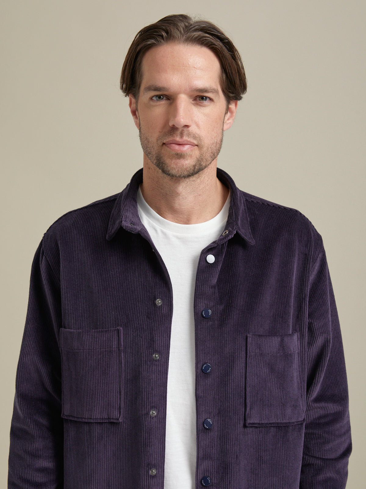 Kadife Mor Gömlek Ceket - Corduroy Shirt / Violet